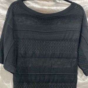 White House Black Market short sleeve crochet sweater